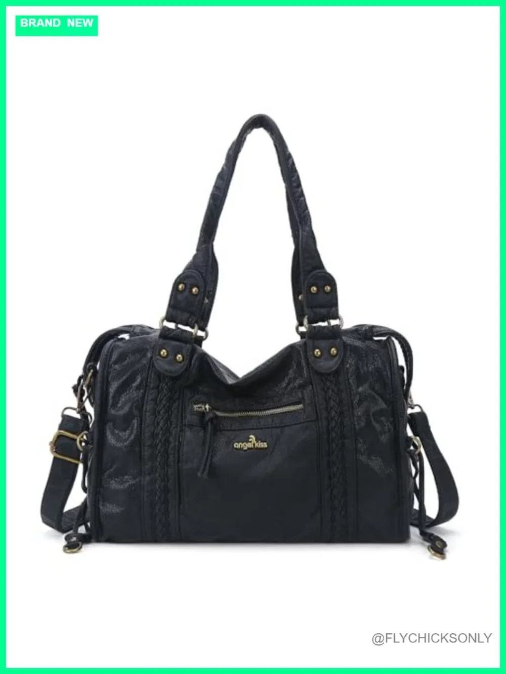 Vegan Leather Hobo Bag Large Tote Shoulder Purse with Pockets for Work Travel